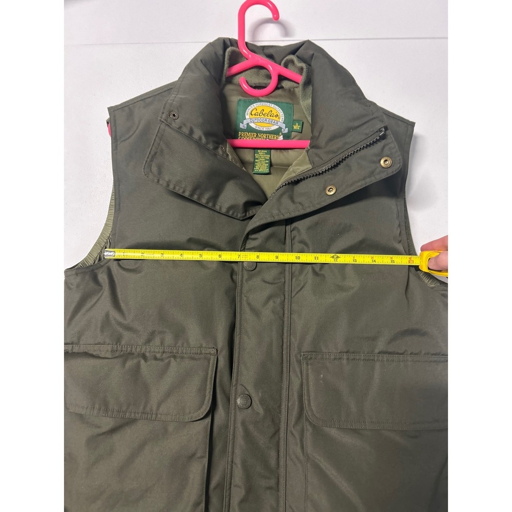 VTG Cabelas Vest Mens S Green Premier Northern Goose Down Puffer Outdoor Hunting - Picture 4 of 8